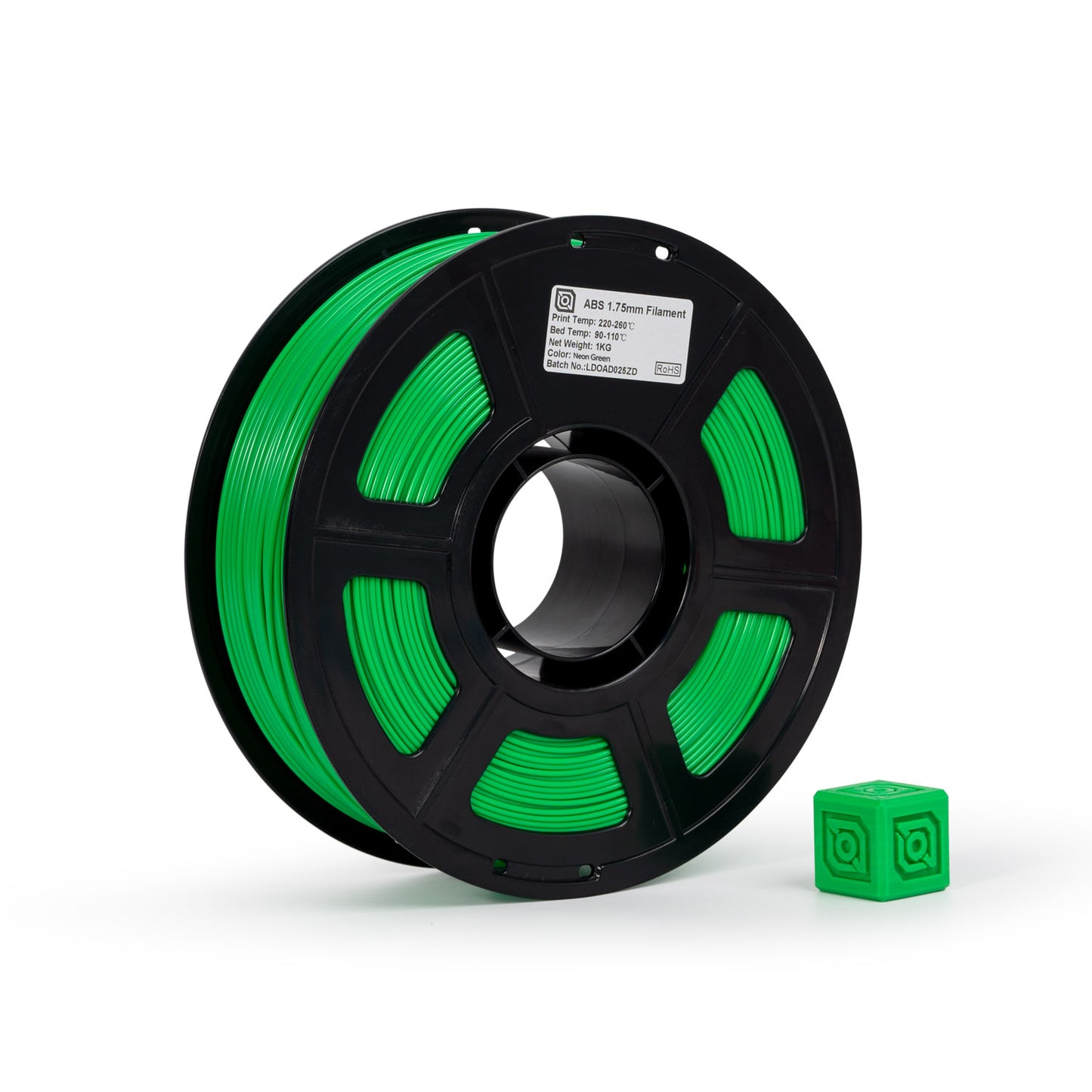 Neon Green ABS by LDO filament 1kg