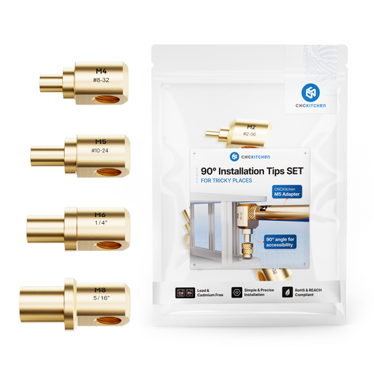 90° Installation Tip SET for M4, M5, M6, M8