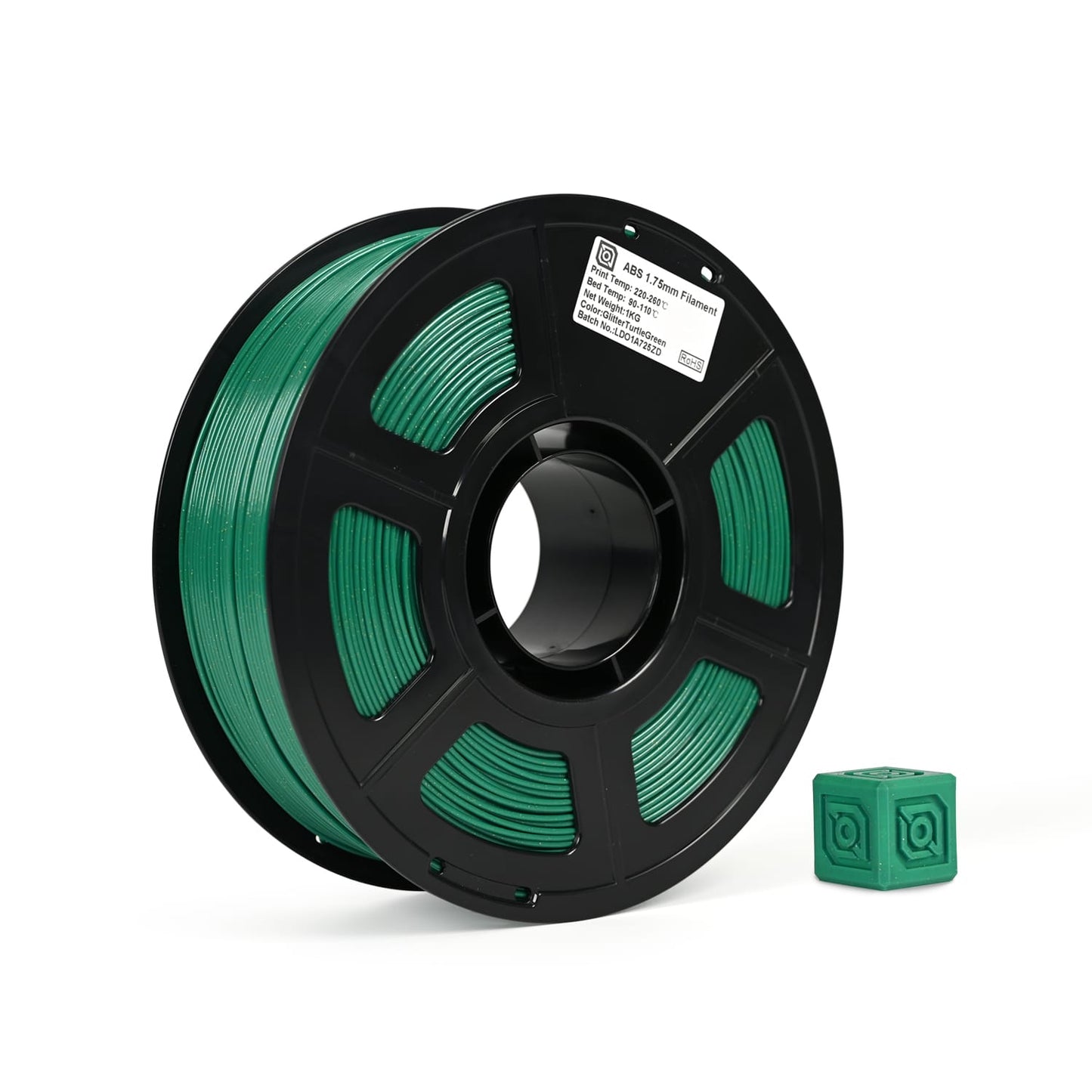 Glitter Turtle Green ABS by LDO filament 1kg