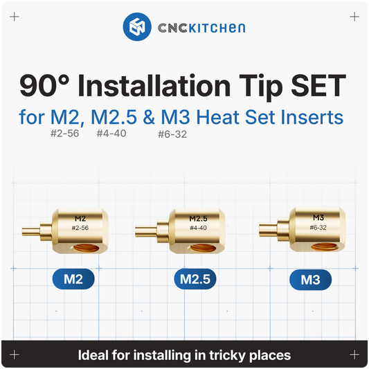 90° Installation Tip SET for M2 to M3