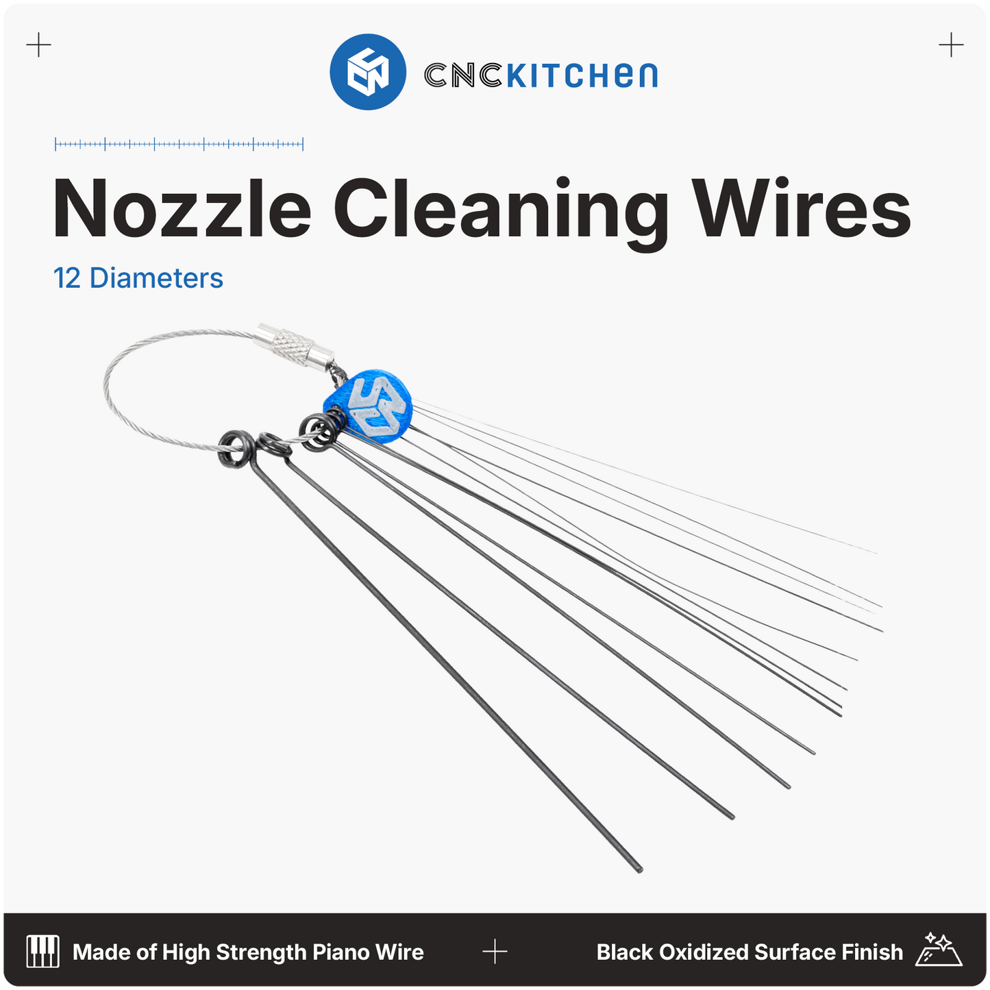 Nozzle Cleaning Wires, 12 PCS