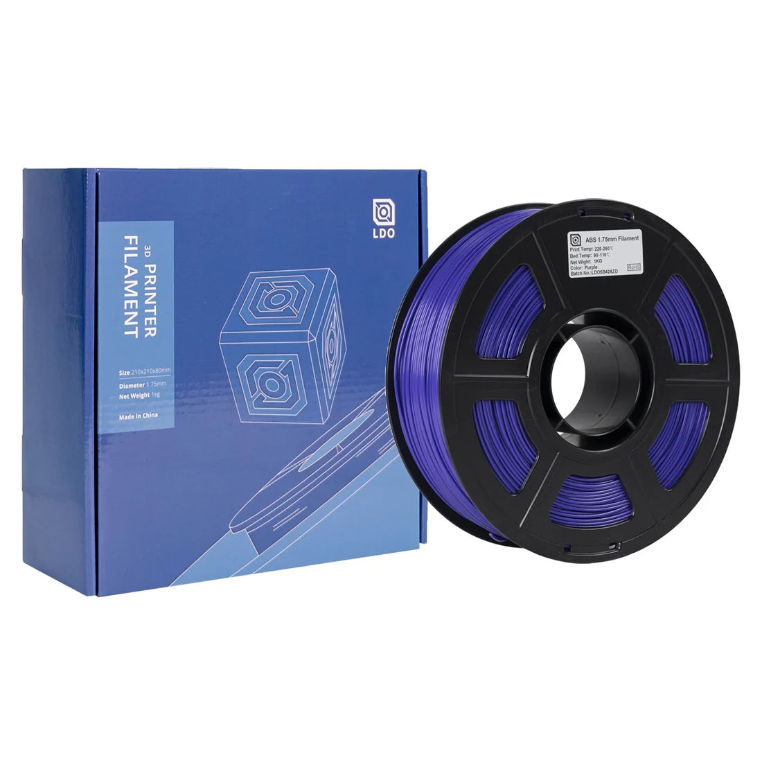 Purple ABS by LDO filament 1kg