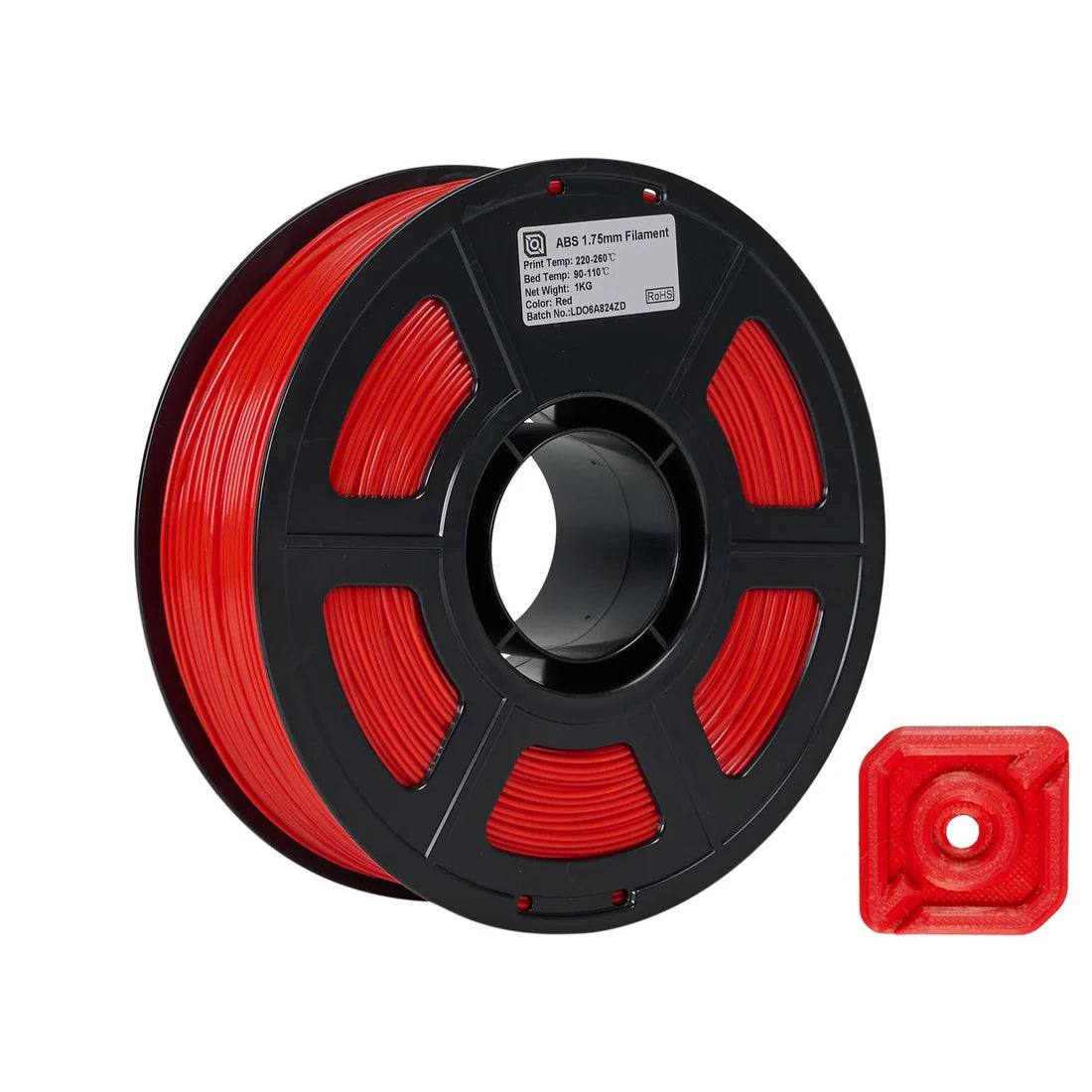 Filament ABS rouge par LDO 1 kg