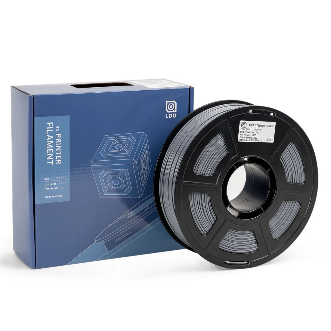 Smoke Gray ABS by LDO filament 1kg