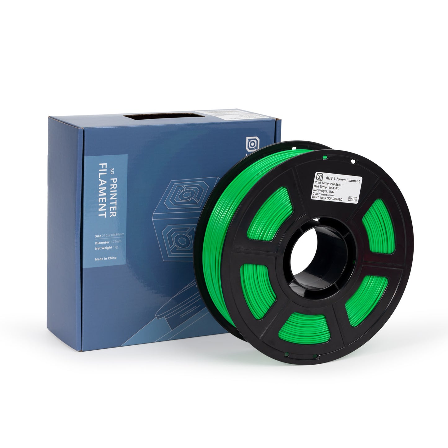 Neon Green ABS by LDO filament 1kg