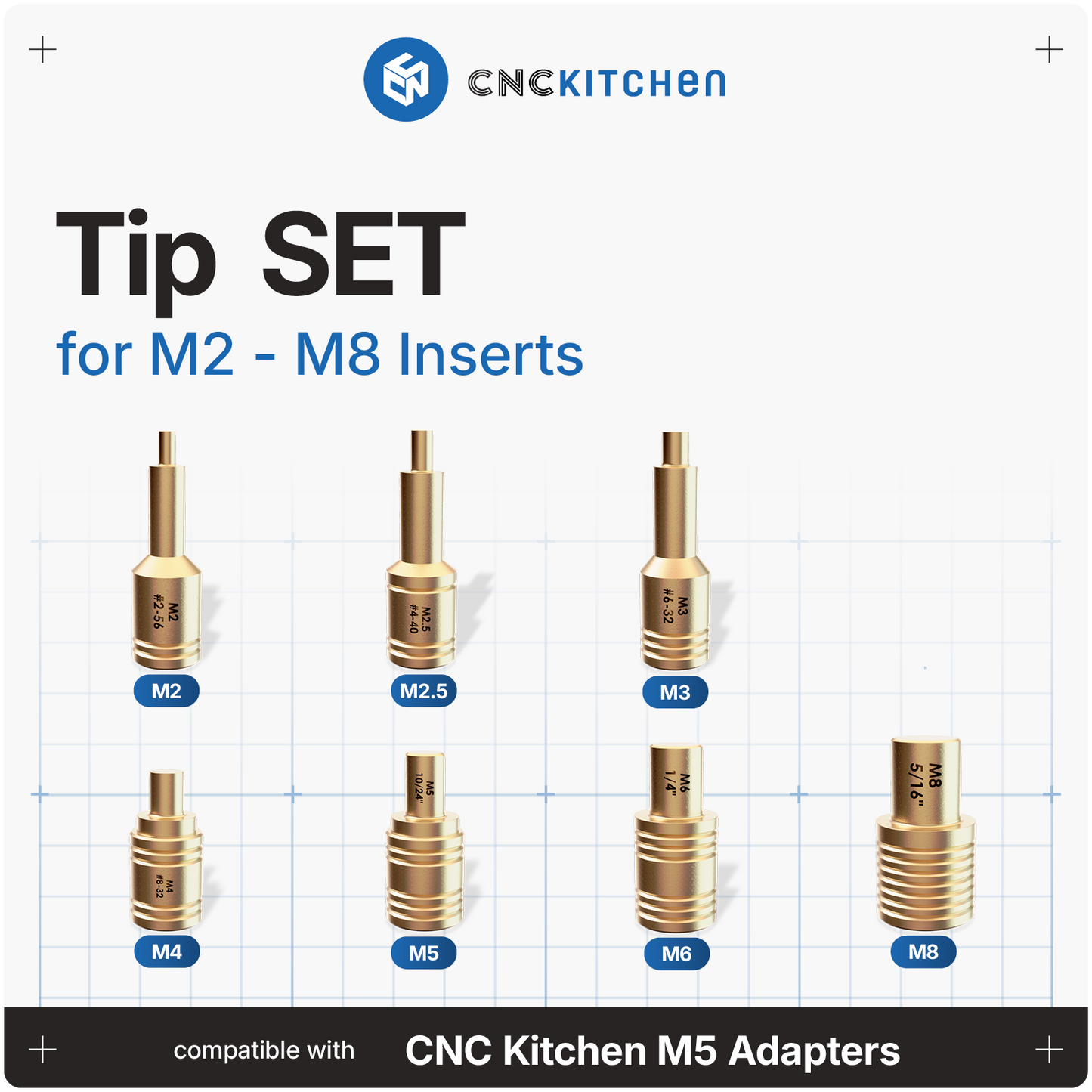 CNCKITCHEN Tip SET for M2-M8
