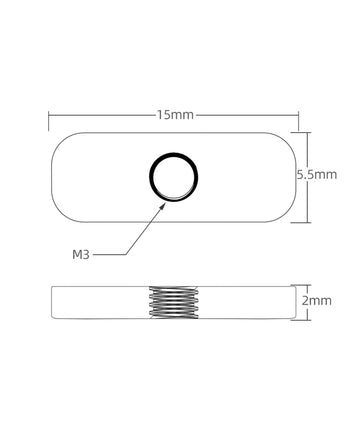 Makerbeam XL Type M3 T-nut